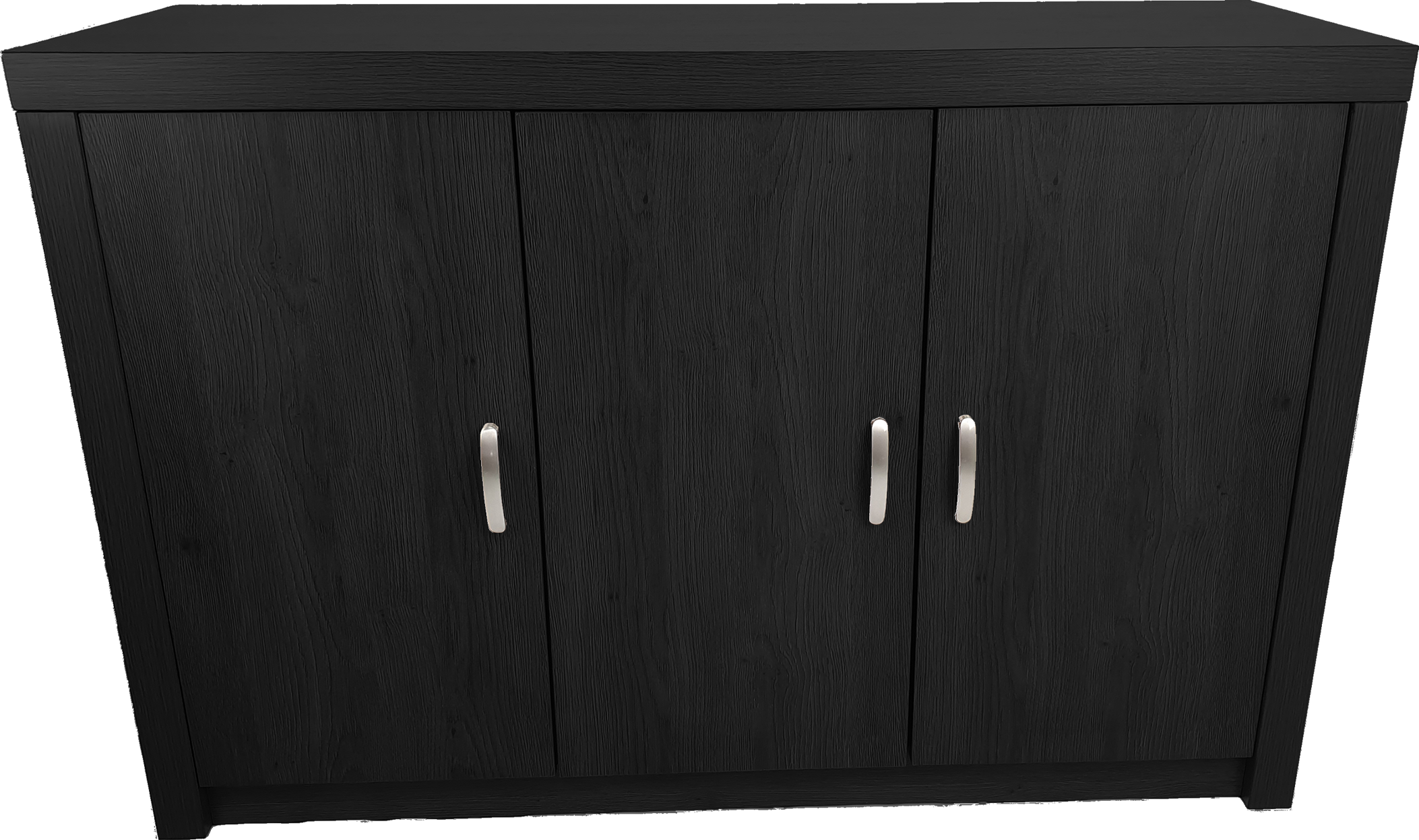 Black credenza deals desk